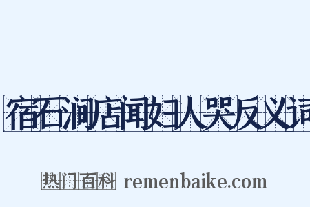 宿石涧店闻妇人哭反义词是什么意思的图片